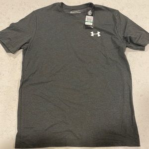 Mens Tee Shirt Gray Under Armour Heat Gear